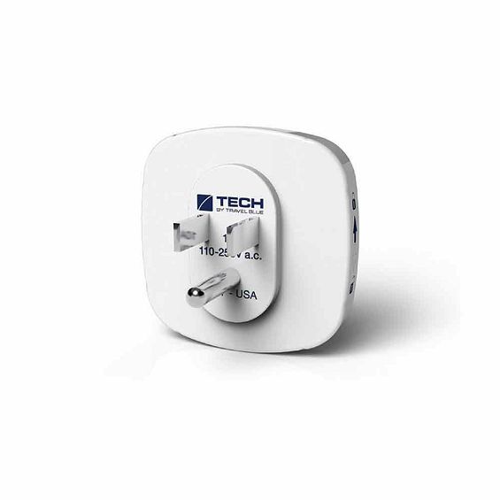 Putni adapter i punjač TRAVEL BLUE EU to USA 945 (2x USB-A), bijela boja-1