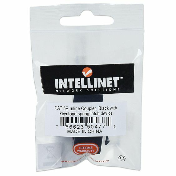 Adapter Spojnica INTELLINET 504775 Cat5e Inline Coupler Keystone
8P8C (Ž) na 8P8C (Ž), UTP, Crni-1