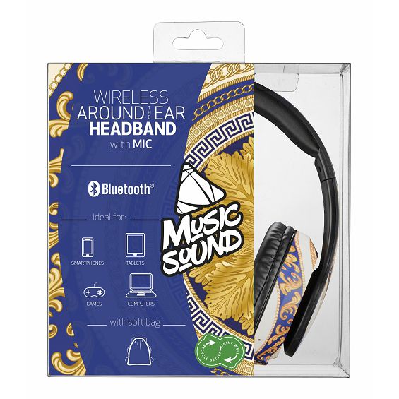Slušalice CELLULARLINE, MUSIC SOUND, Around, Bluetooth, Naglavne, Zlatne-2