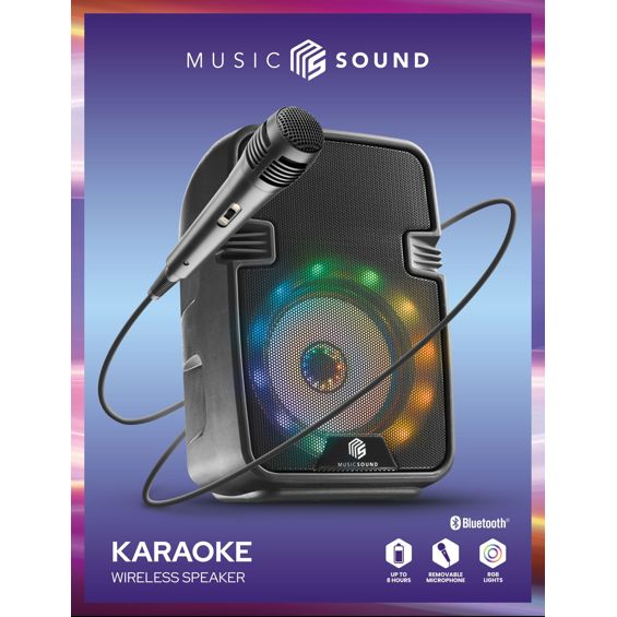 Zvučnik MUSIC SOUND Sound box Karaoke, Bluetooth, Light Show, Mikrofon-1