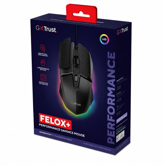 Miš TRUST GXT 121 Felox+, Gaming, RGB Osvjetljenje, White-3
