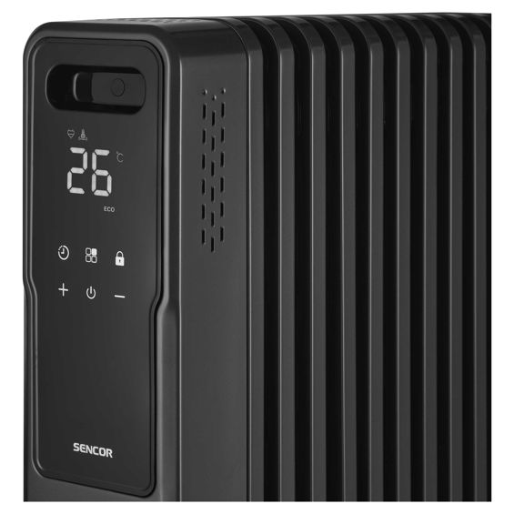 Pametni Električni uljni radijator SENCOR, SOH 8211GY, Black-2