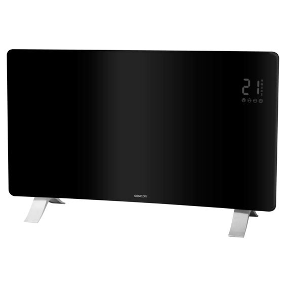 Staklena konvekcijska grijalica SENCOR, SCF 4741BK, 2400W, WiFi, Black-1