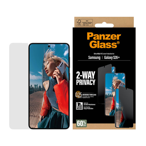 Zaštitno Staklo PANZERGLASS, Samsung Galaxy S26+, Ultra Wide Fit Privacy