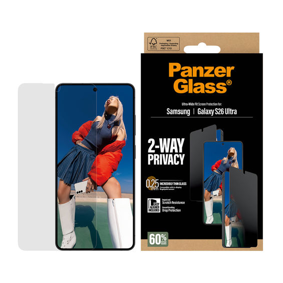 Zaštitno Staklo PANZERGLASS, Samsung Galaxy S26 ULTRA, Ultra Wide Fit Privacy