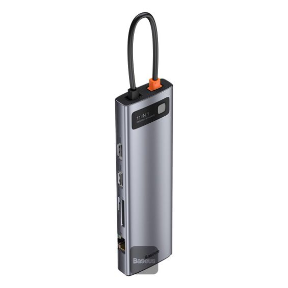 USB-C Hub BASEUS, CAHUB-CT0G, USB-C/11u1, Grey