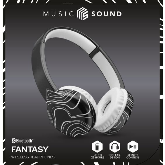 Slušalice MUSIC SOUND FAN WAVE (Bluetooth, mikrofon, 22h baterija)-2