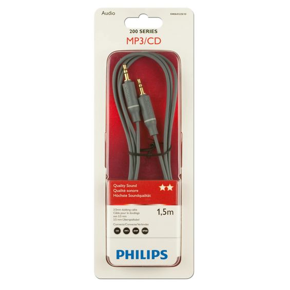 Kabel PHILIPS, Audio, Stereo, 3.5 mm (M) - 3.5 mm (M), 1.5 m-1