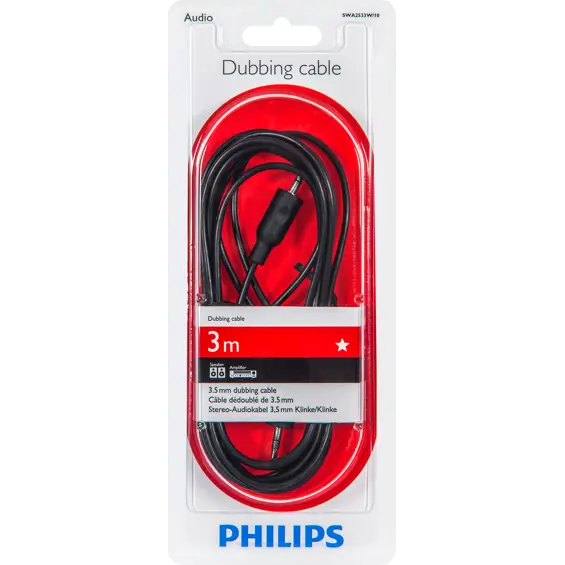 Kabel PHILIPS, Audio, Stereo, 3.5 mm (M) – 3.5 mm (M), 3 m-1