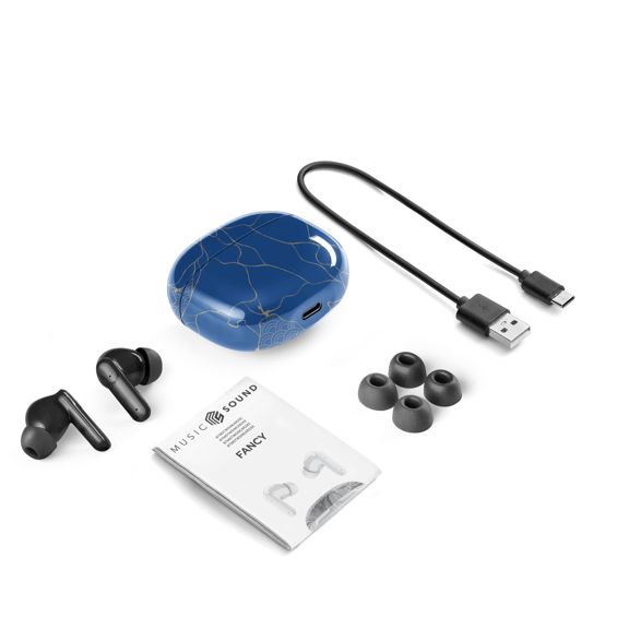 Slušalice MUSIC SOUND Fancy (Bluetooth, TWS, do 25h, mikrofon, plave)-1