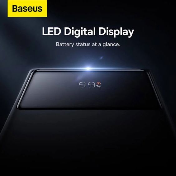 Prijenosna baterija BASEUS Star Lord 20000mAh 22.5W s digitalnim zaslonom, crna boja-3