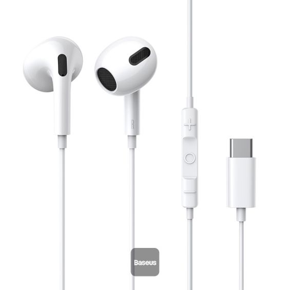 Slušalice BASEUS Encok C17 (USB-C, mikrofon, bijele)-0