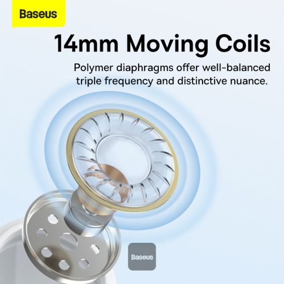 Slušalice BASEUS Encok C17 (USB-C, mikrofon, bijele)-1