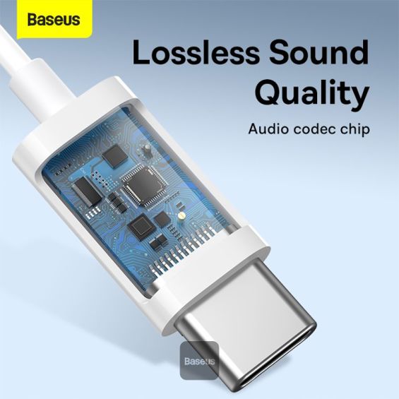 Slušalice BASEUS Encok C17 (USB-C, mikrofon, bijele)-2