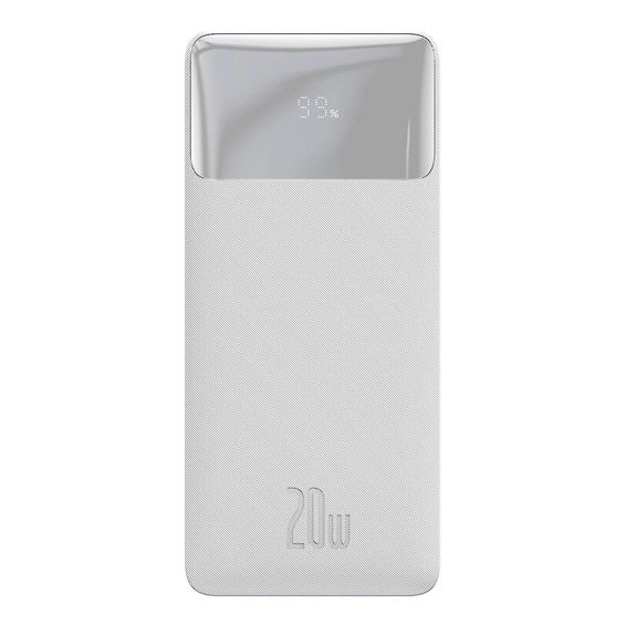 Prijenosna baterija BASEUS Bipow Digital Display 30000mAh 20W, bijela boja-0
