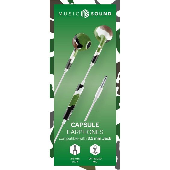 Slušalice MUSIC SOUND Capsule Camo (In-Ear, 3.5 mm, mikrofon)-1
