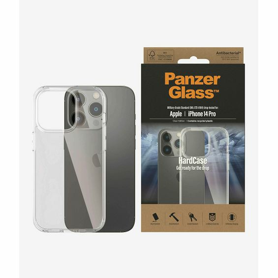 Zaštitna Maska PANZERGLASS, HardCase, Apple iPhone 14 Pro, Antibacterial, Clear