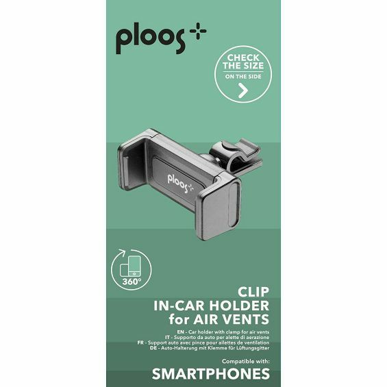 Držač za mobitel PLOOS Air Vent za ventilaciju, crna boja-1