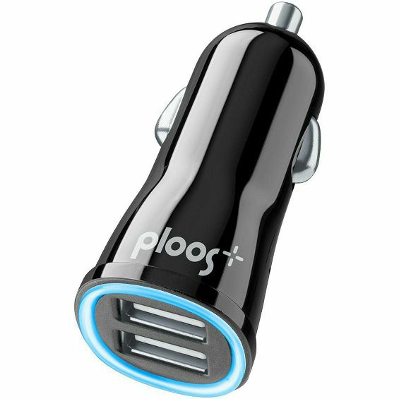 Auto punjač PLOOS Dual 2x USB-A 2A crna boja