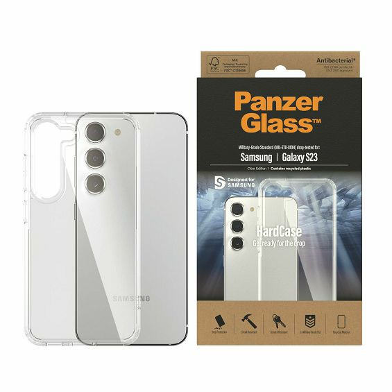 Zaštitna Maska PANZERGLASS, HardCase, Samsung Galaxy S23, Antibacterial, Clear-0