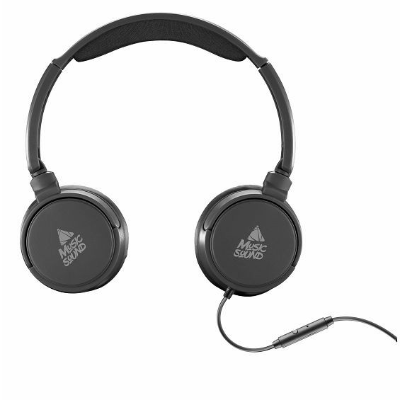 Slušalice MUSIC SOUND (Naglavne, 3.5mm, mikrofon, Crne)-1