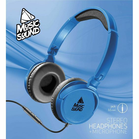 Slušalice CELLULARLINE MUSIC SOUND (3.5mm, mikrofon, plave)-2