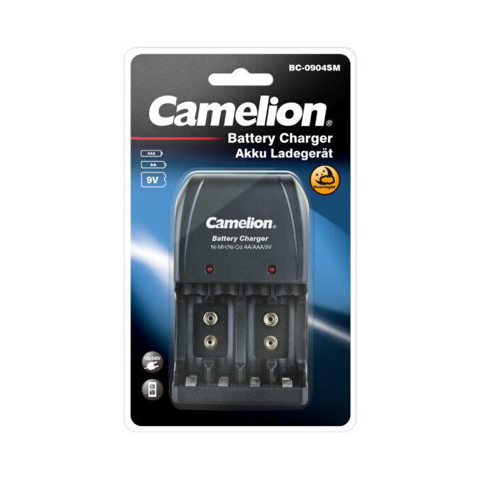 Punjač baterija plug-in, 1-2x AA ili AAA, 2500mAh, BC-0904SM Camelion-0