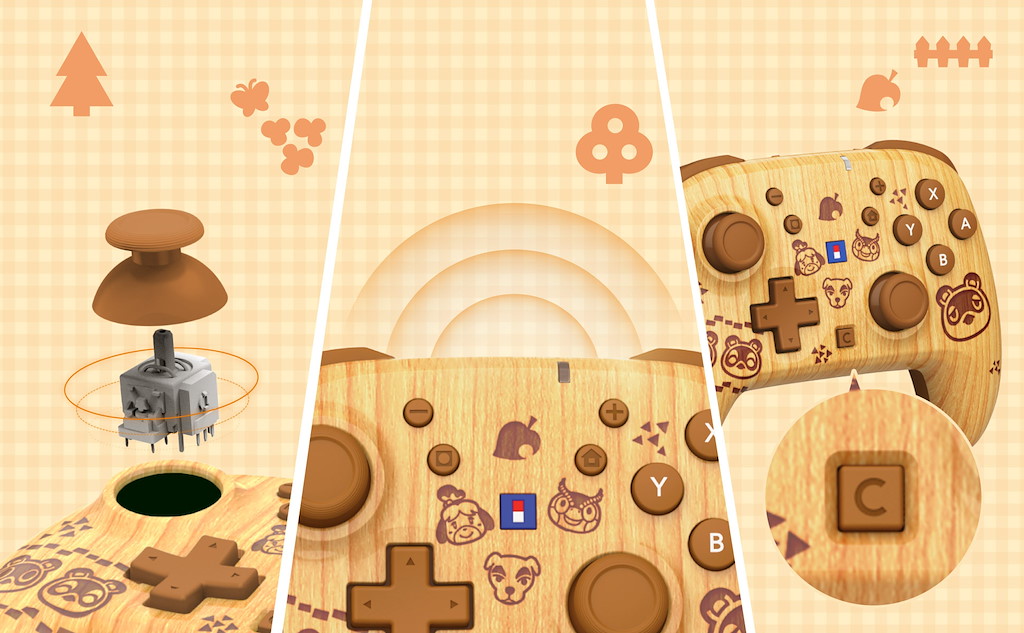Gamepad HORI Wireless HORIPAD Turbo Wood Brown, za Nintendo Switch 2, bežični, smeđa boja-2