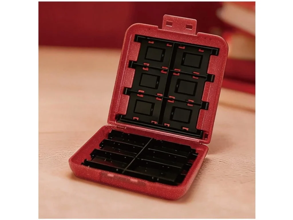 Kutija za igre HORI Card Case 24 Pixel Red, za Nintendo Switch 2, crvena boja-2
