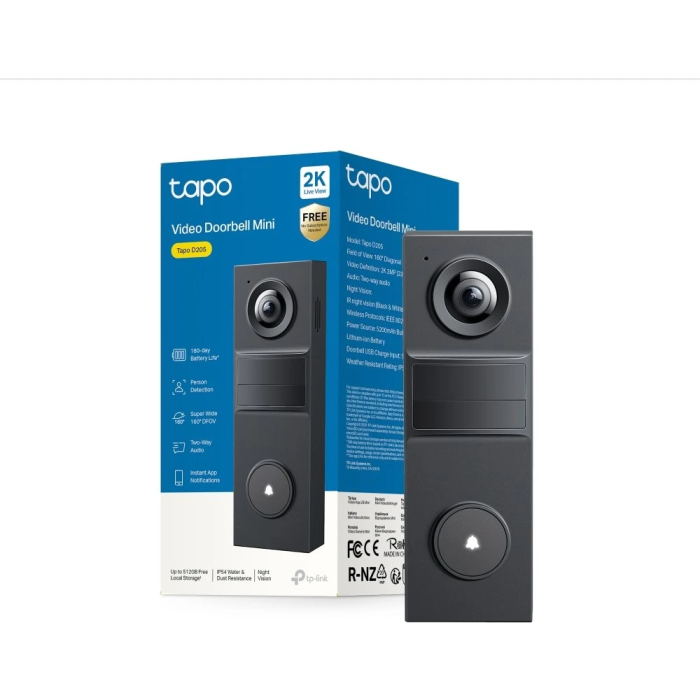 TP-LINK Tapo D205 2K Battery-Powered Smart Video Doorbell-2
