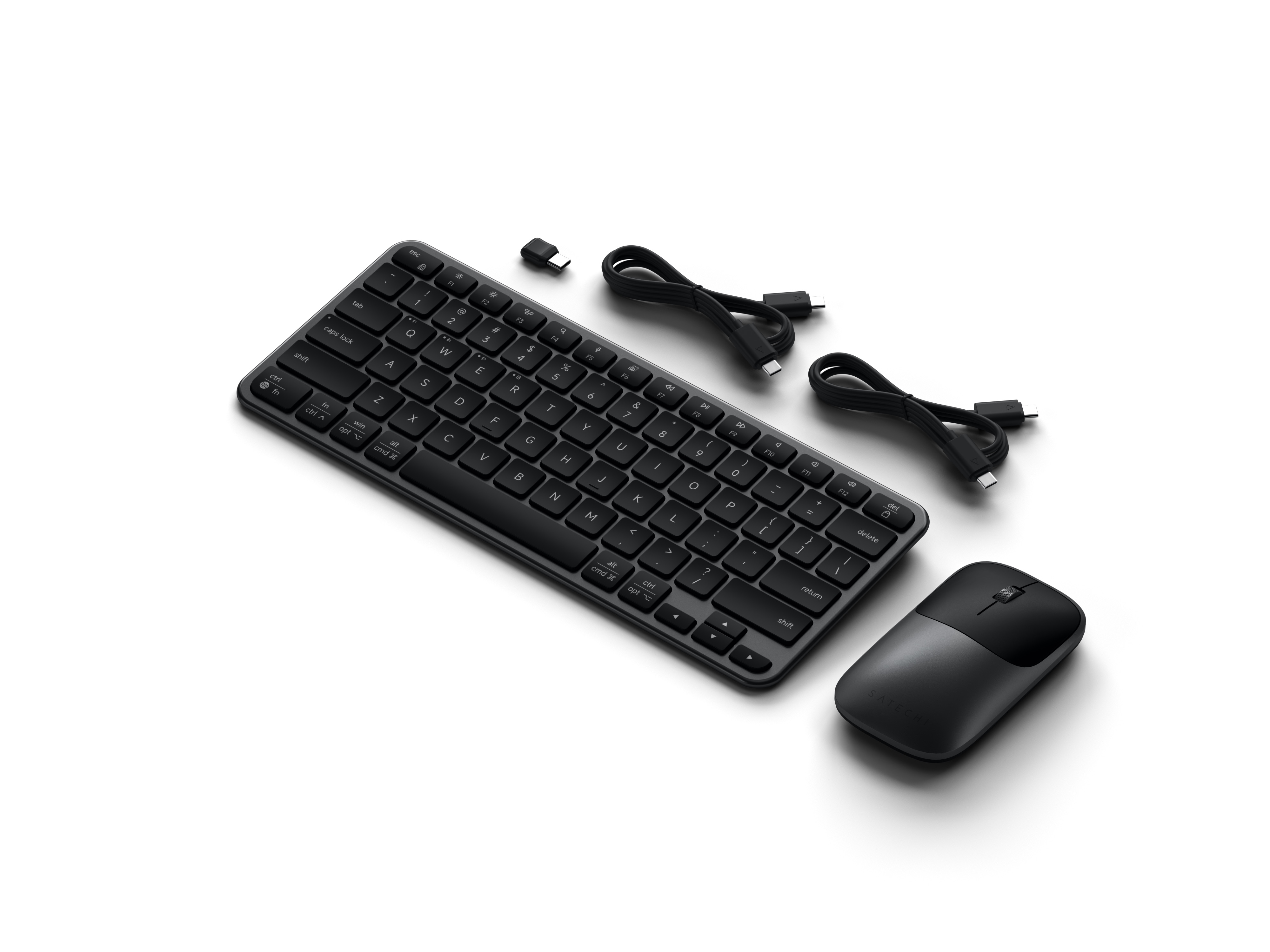 Bežični set SATECHI Slim CEX1 tipkovnica i miš (US English), svemirska crna boja-6