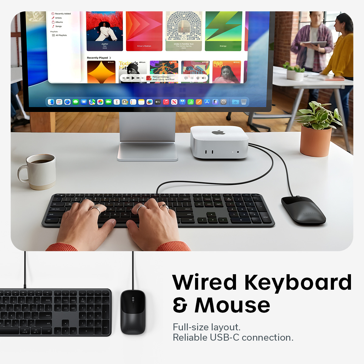 Satechi Slim CLX3 Wired Combo (Keyboard and Mouse) - US English - Space Black-2