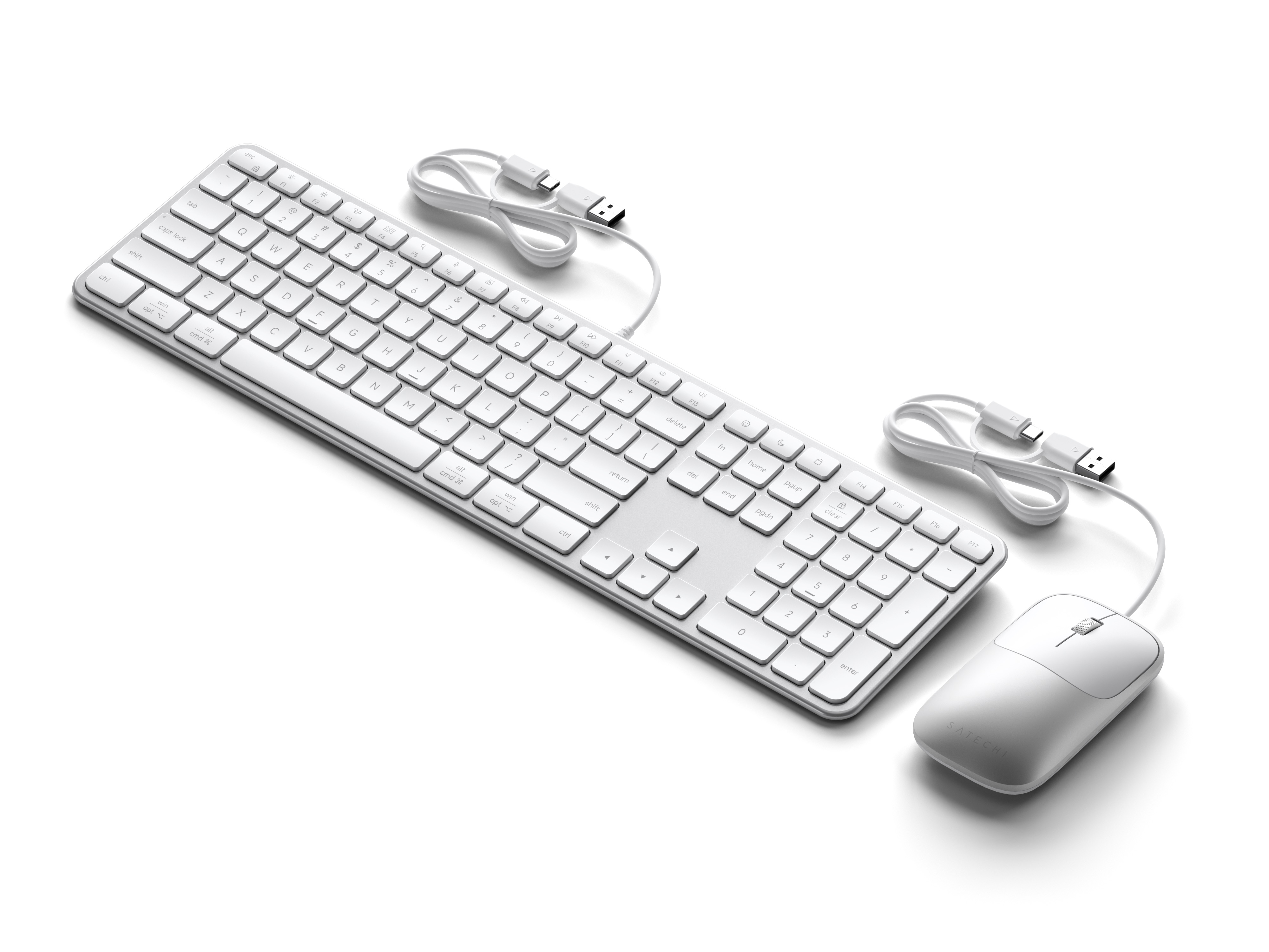 Satechi Slim CLX3 Wired Combo (Keyboard and Mouse) - US English - Silver-6