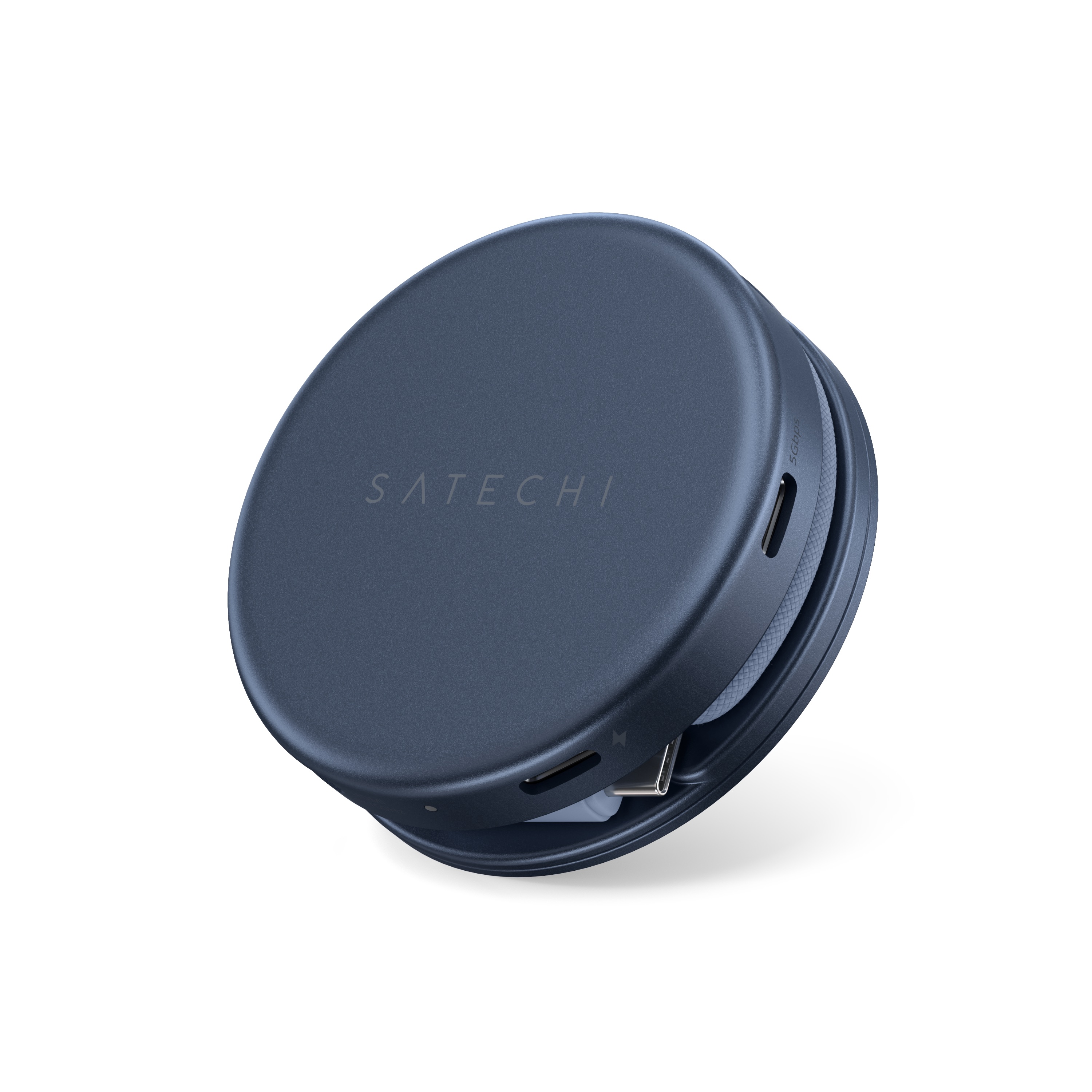 USB-C multiport adapter SATECHI On-the-Go 5-u-1 (HDMI 4K 60Hz, USB-C PD), Indigo boja
