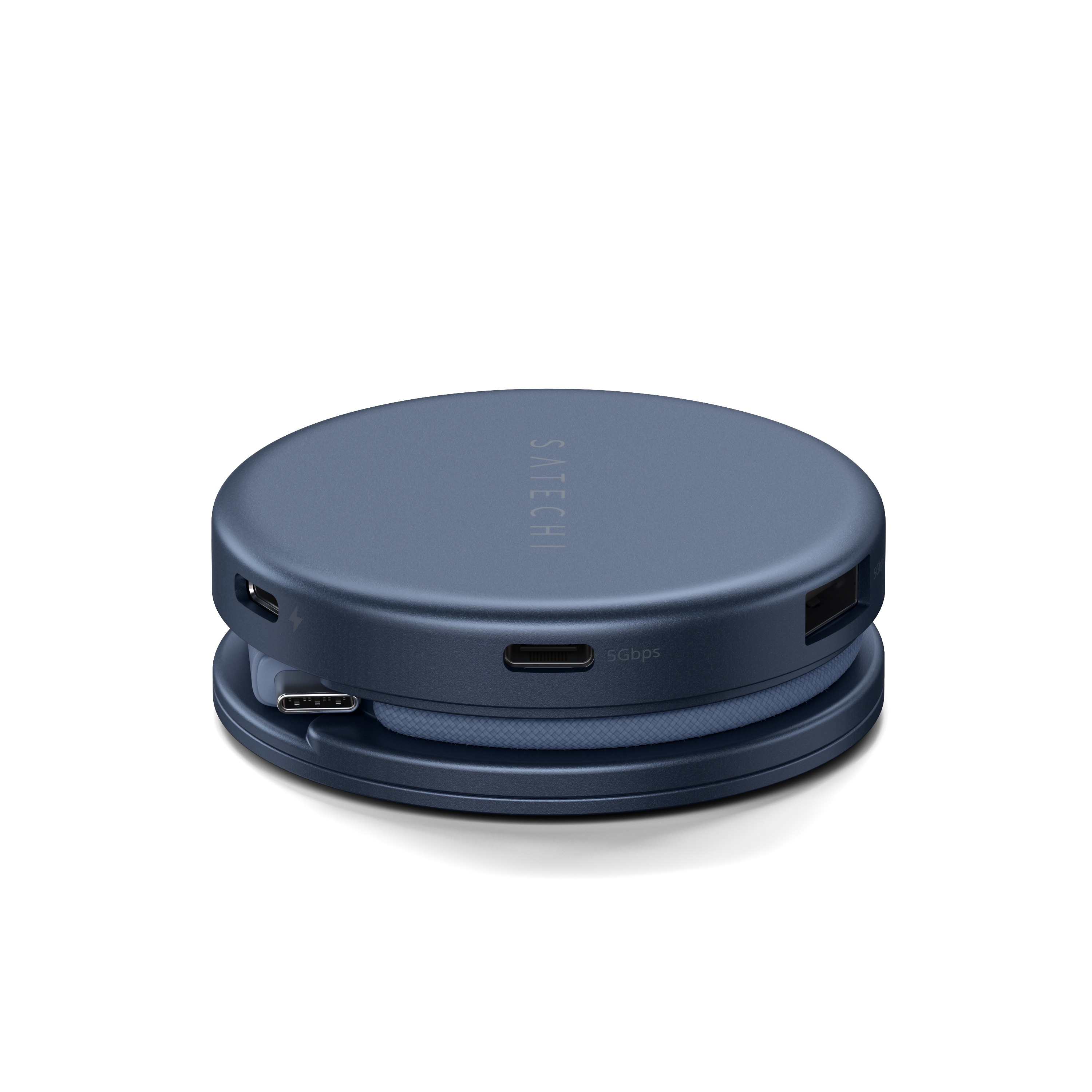 USB-C multiport adapter SATECHI On-the-Go 5-u-1 (HDMI 4K 60Hz, USB-C PD), Indigo boja-1