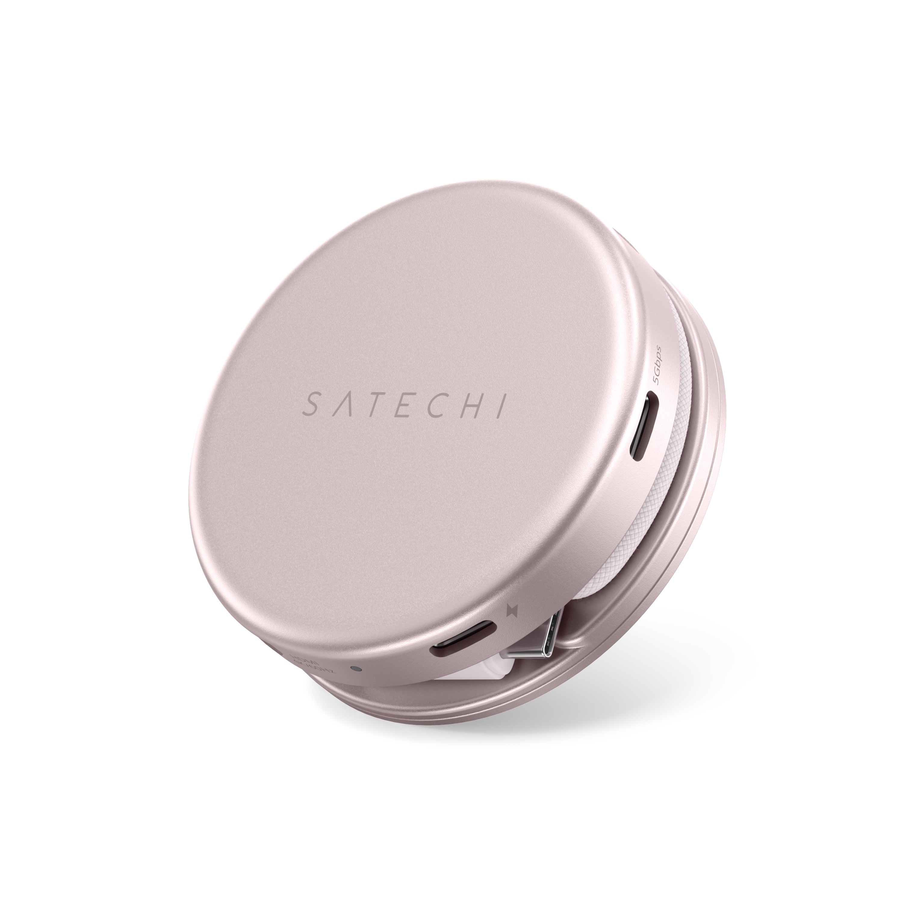 USB-C multiport adapter SATECHI On-the-Go 5-in-1, Blush boja