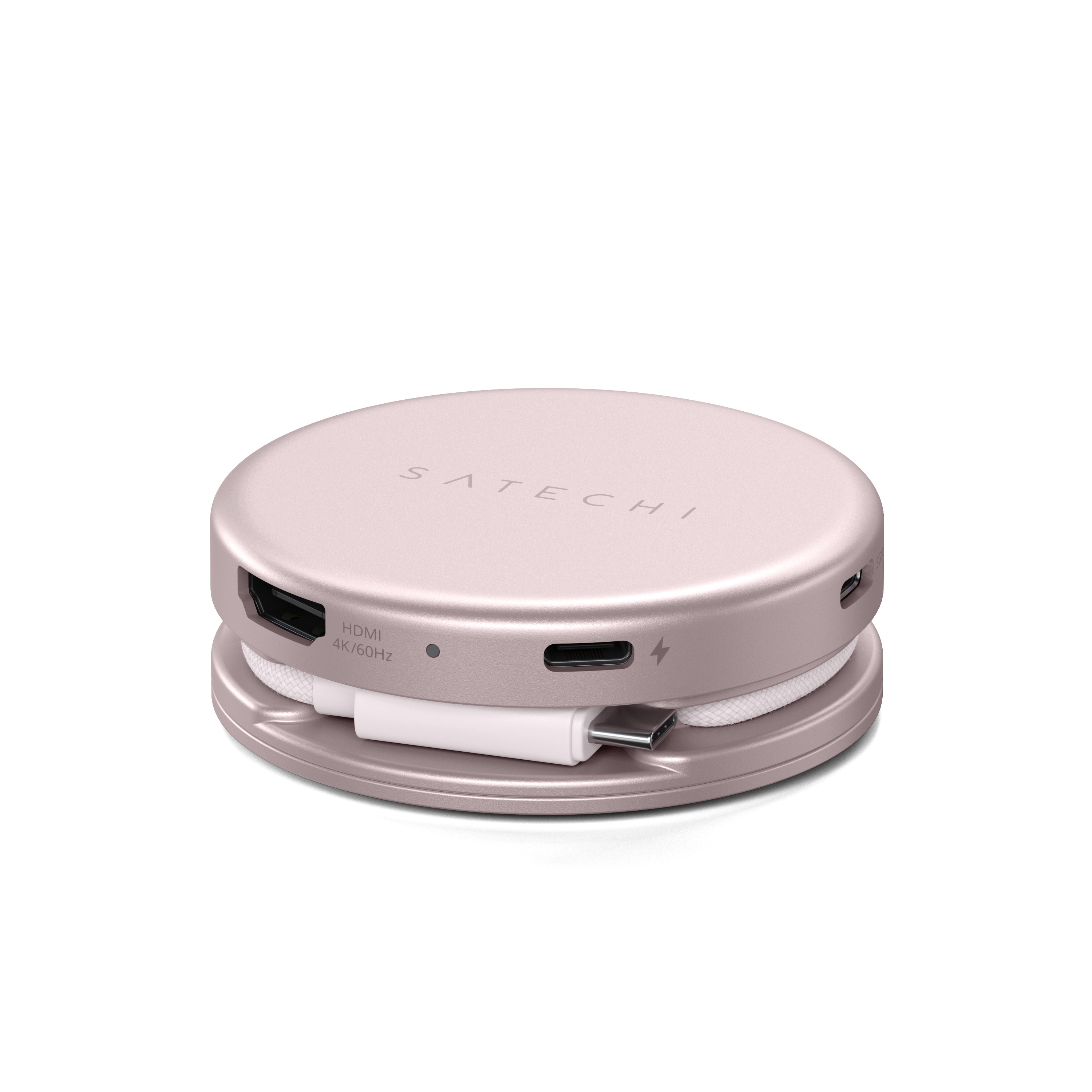 USB-C multiport adapter SATECHI On-the-Go 5-in-1, Blush boja-9