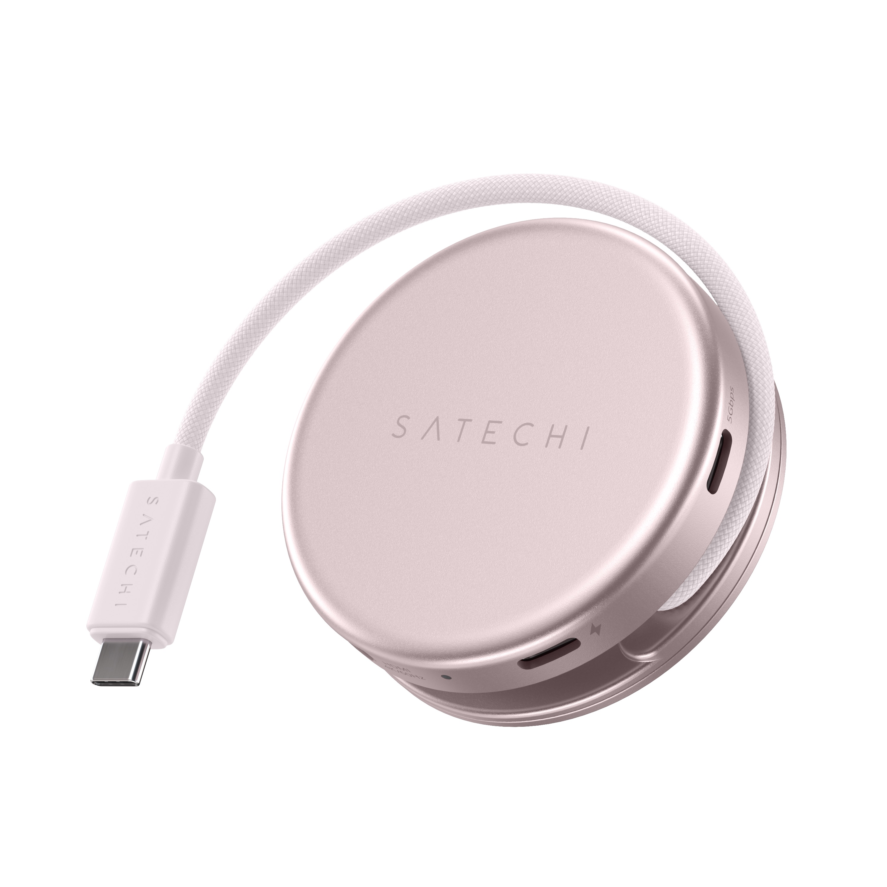 USB-C multiport adapter SATECHI On-the-Go 5-in-1, Blush boja-10
