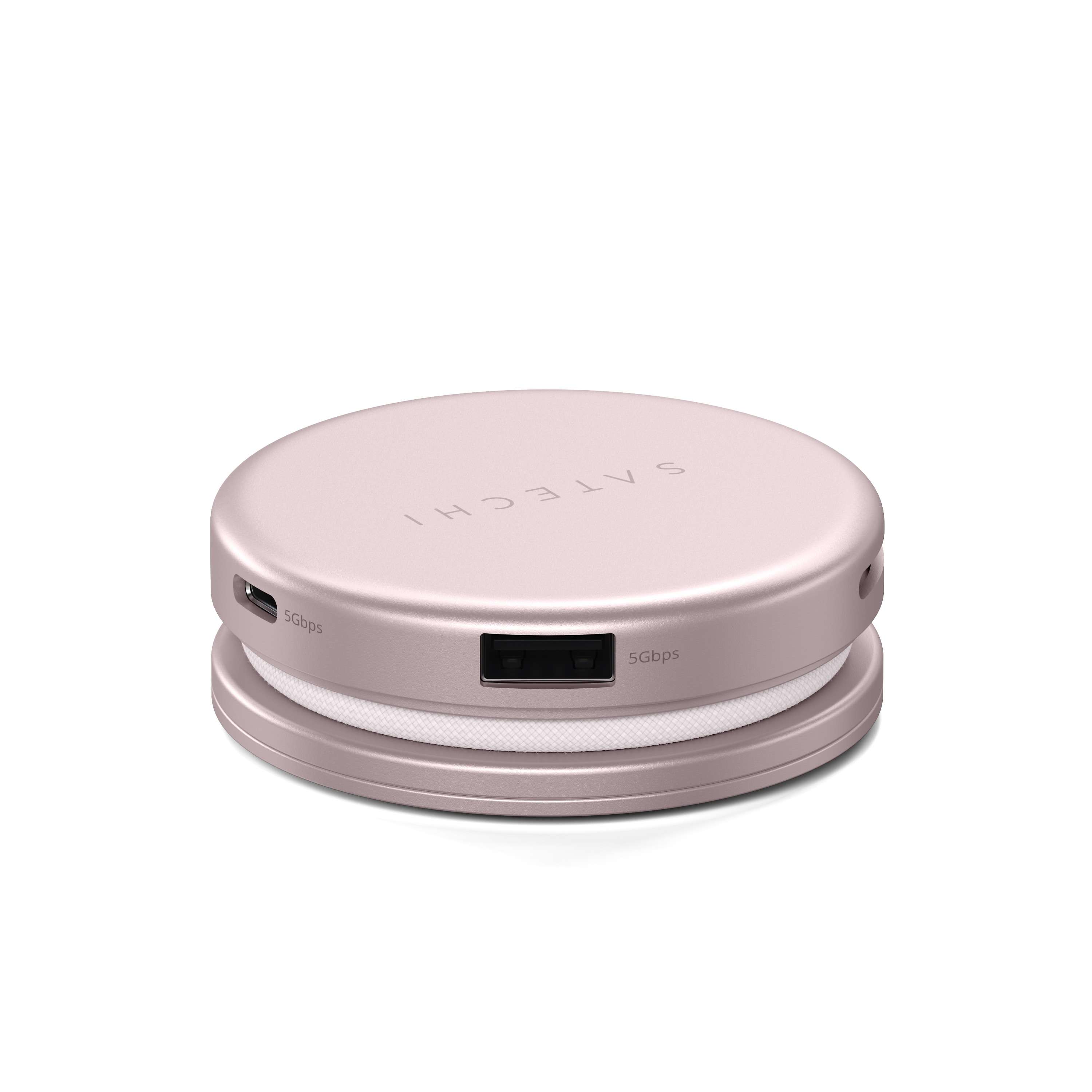 USB-C multiport adapter SATECHI On-the-Go 5-in-1, Blush boja-3