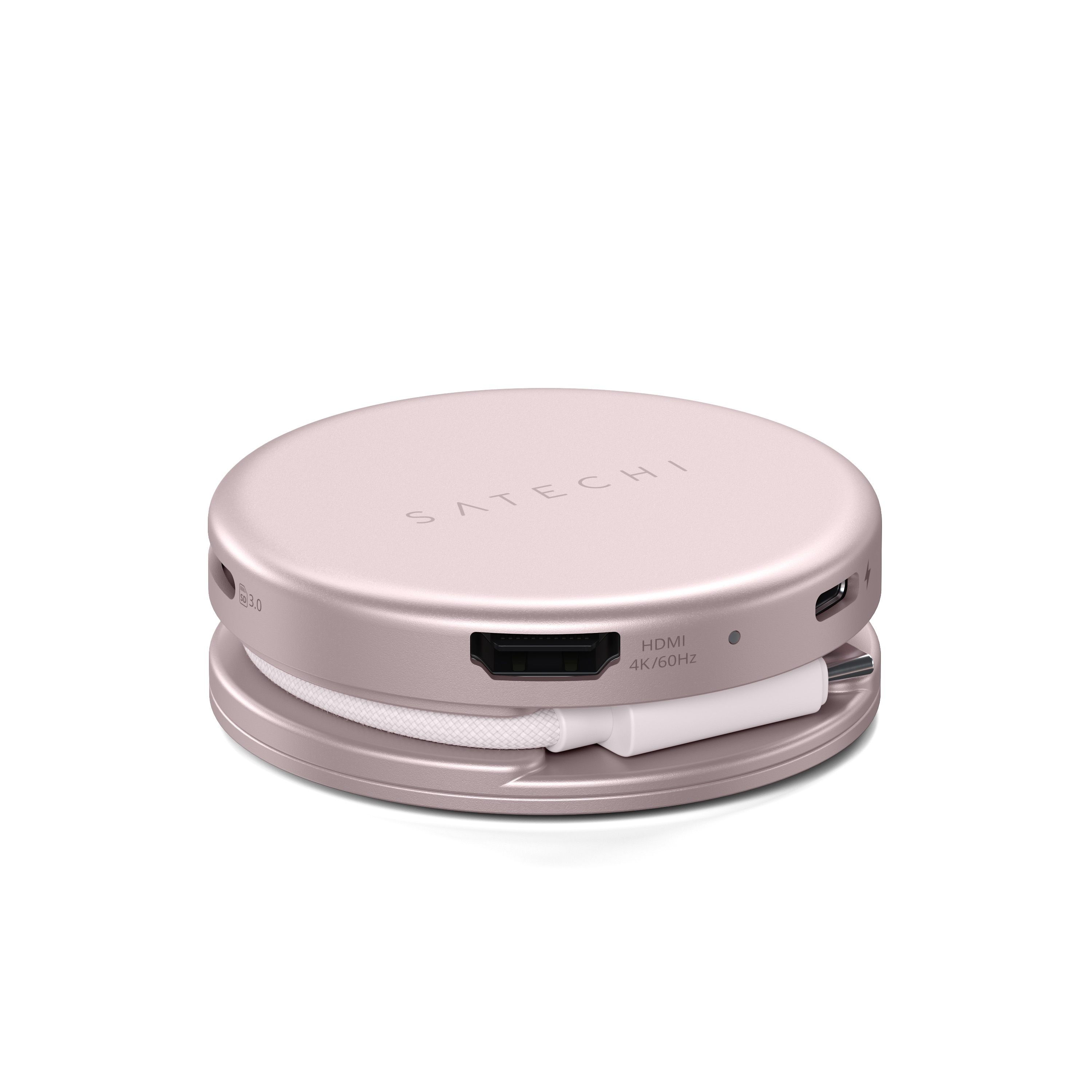 USB-C multiport adapter SATECHI On-the-Go 5-in-1, Blush boja-14