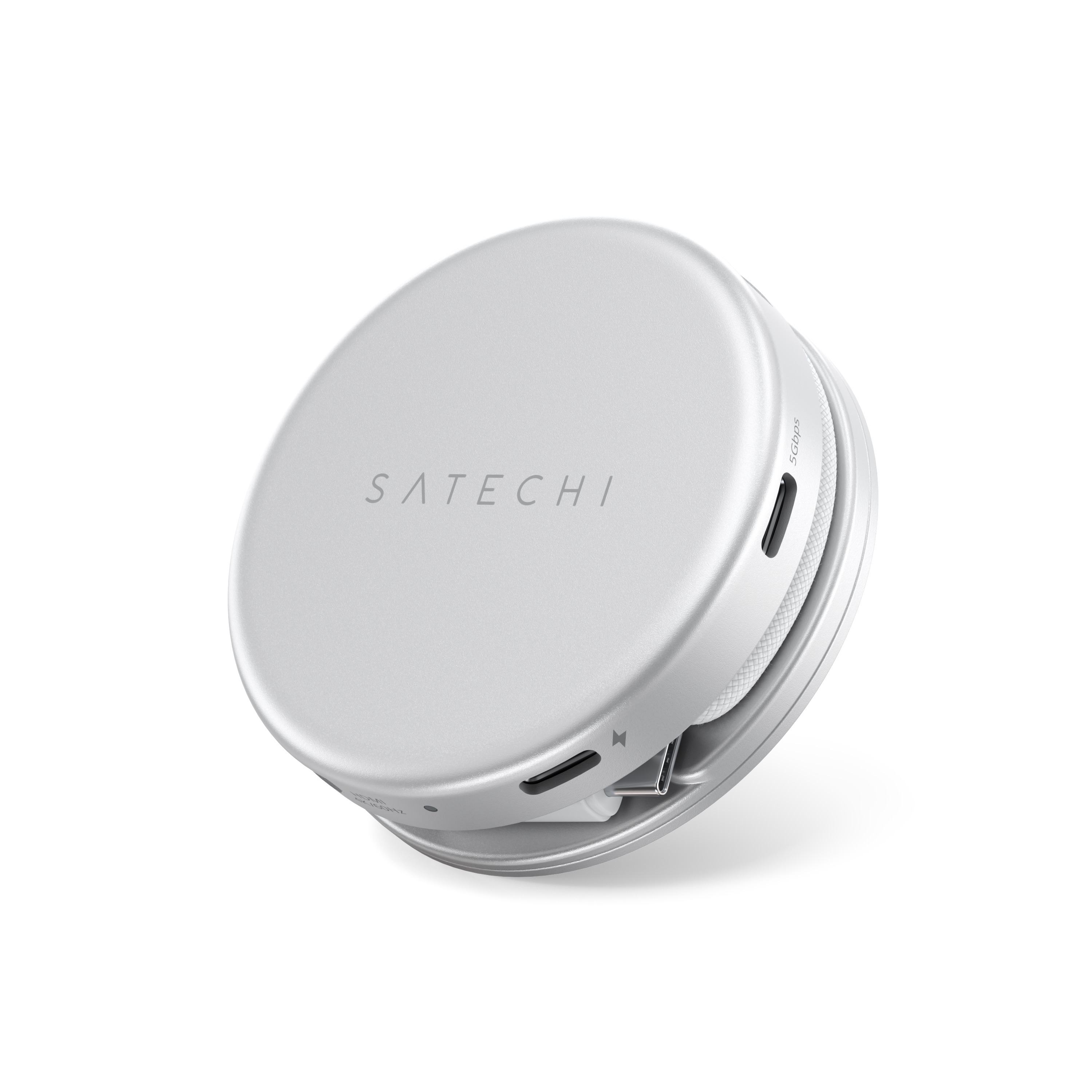 USB-C multiport adapter SATECHI On-the-Go 5-u-1 (HDMI 4K 60Hz, USB-C PD 60W), srebrna boja