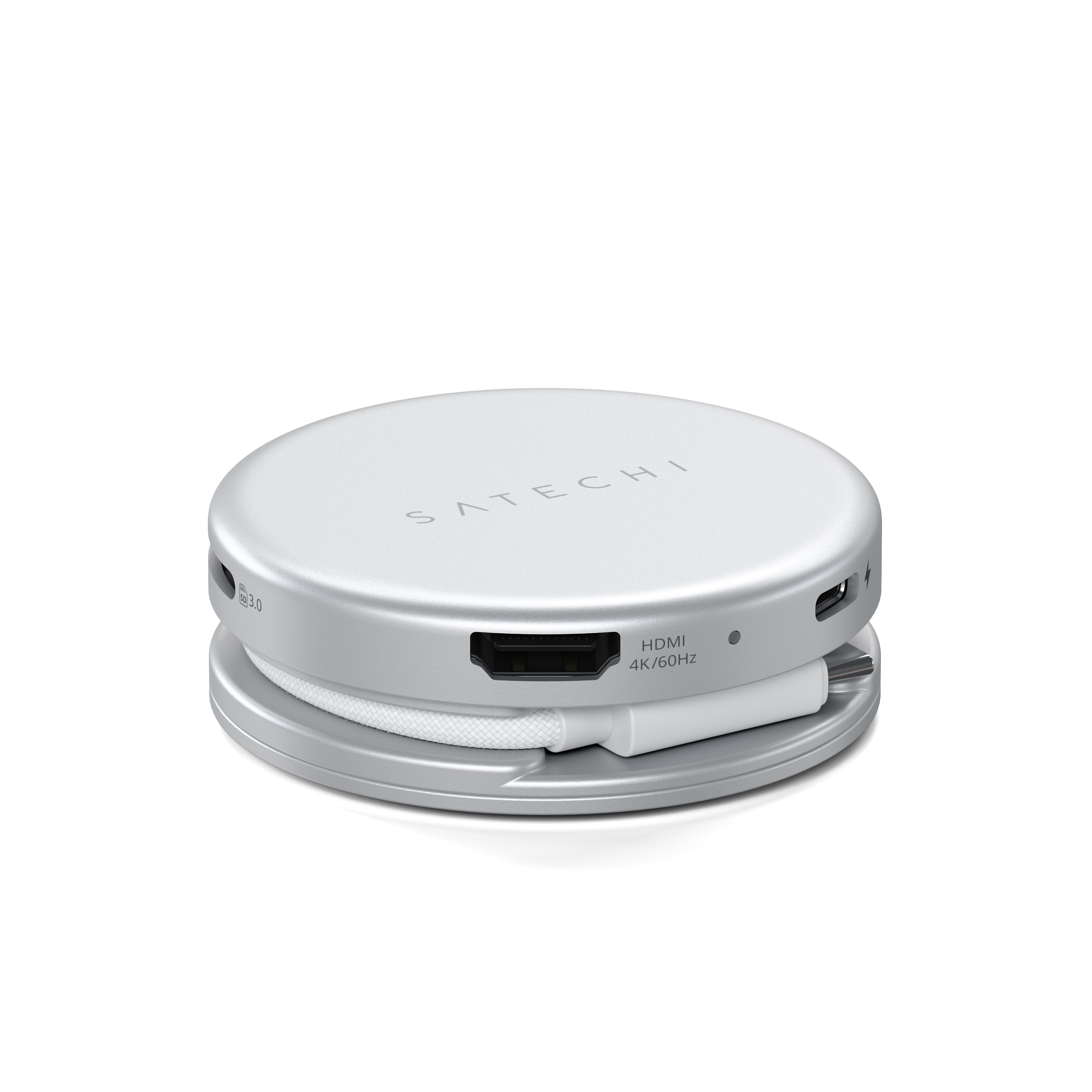 USB-C multiport adapter SATECHI On-the-Go 5-u-1 (HDMI 4K 60Hz, USB-C PD 60W), srebrna boja-5
