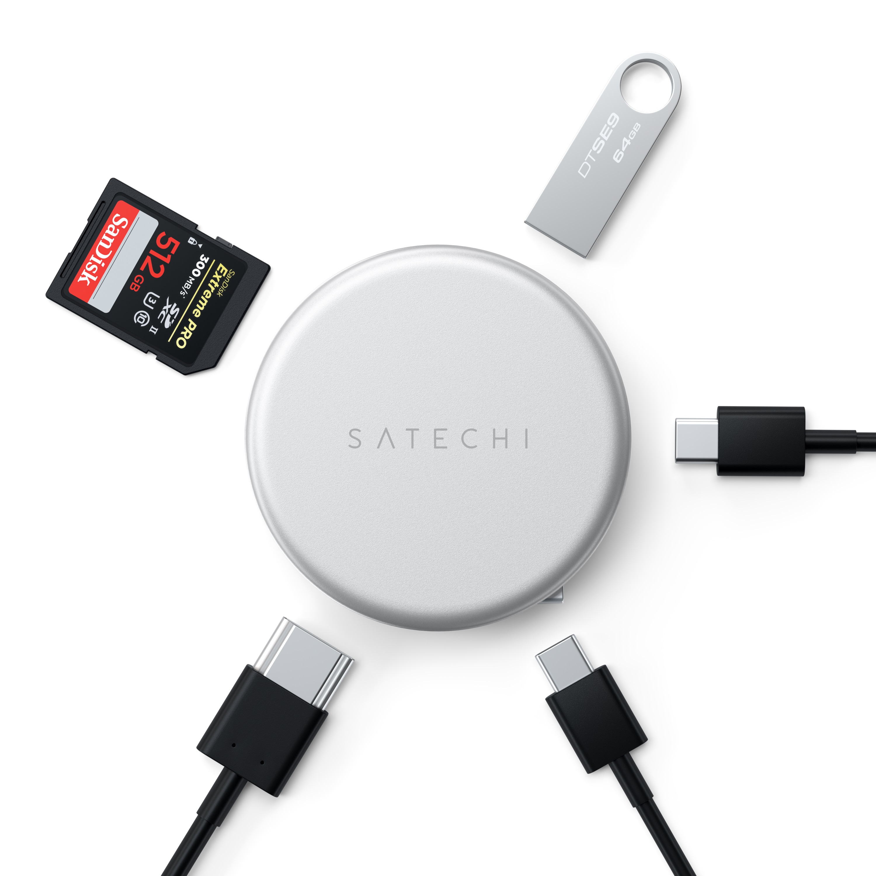 USB-C multiport adapter SATECHI On-the-Go 5-u-1 (HDMI 4K 60Hz, USB-C PD 60W), srebrna boja-14
