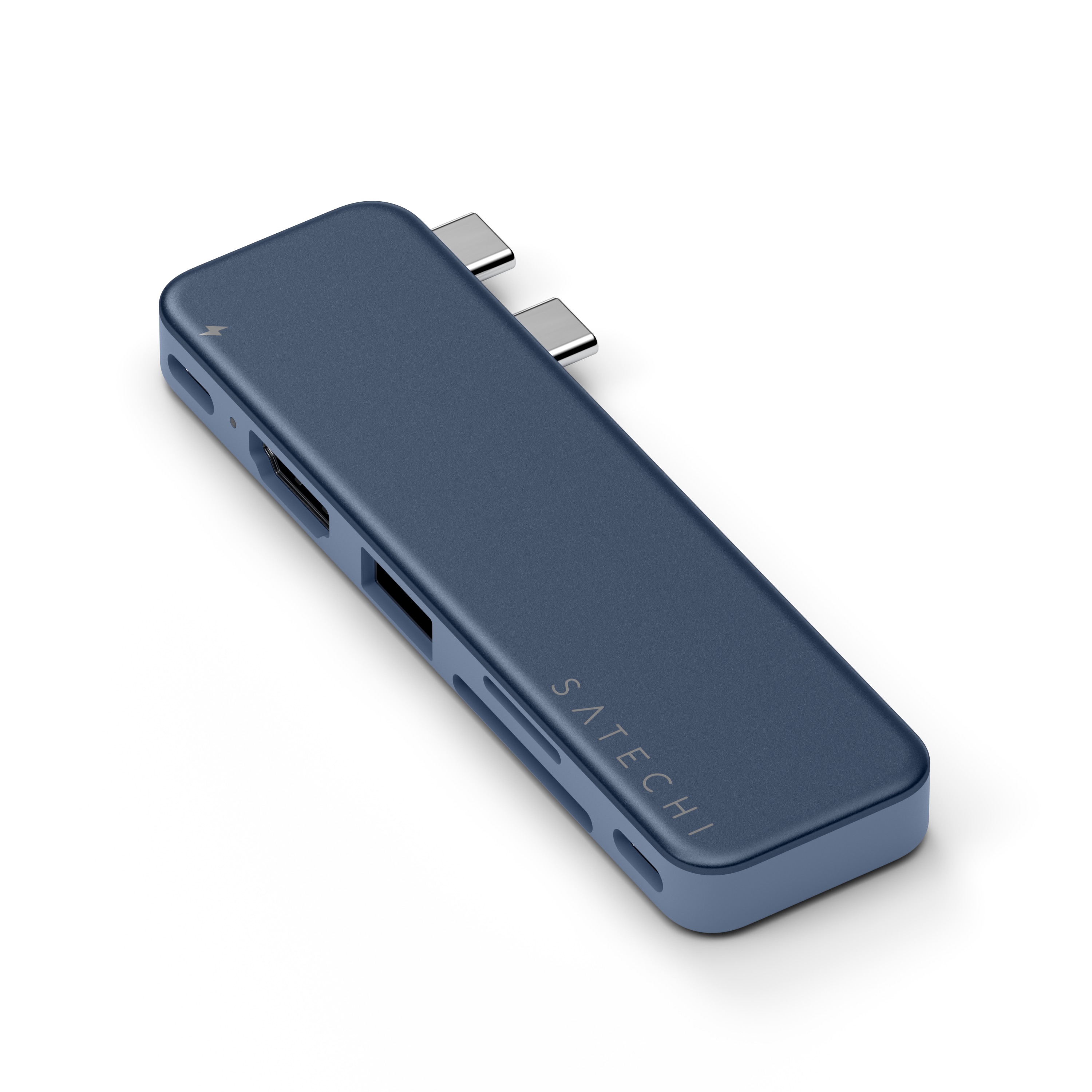 Satechi USB-C Snap Hub (1x HDMI 4K 60Hz, 1x USB-C up to 5 Gbps, 1x USB-A 3.0 up to 5 Gbps, 1xUSB-C PD, 1x microSD/ 1x SD card reader) - Indigo-7