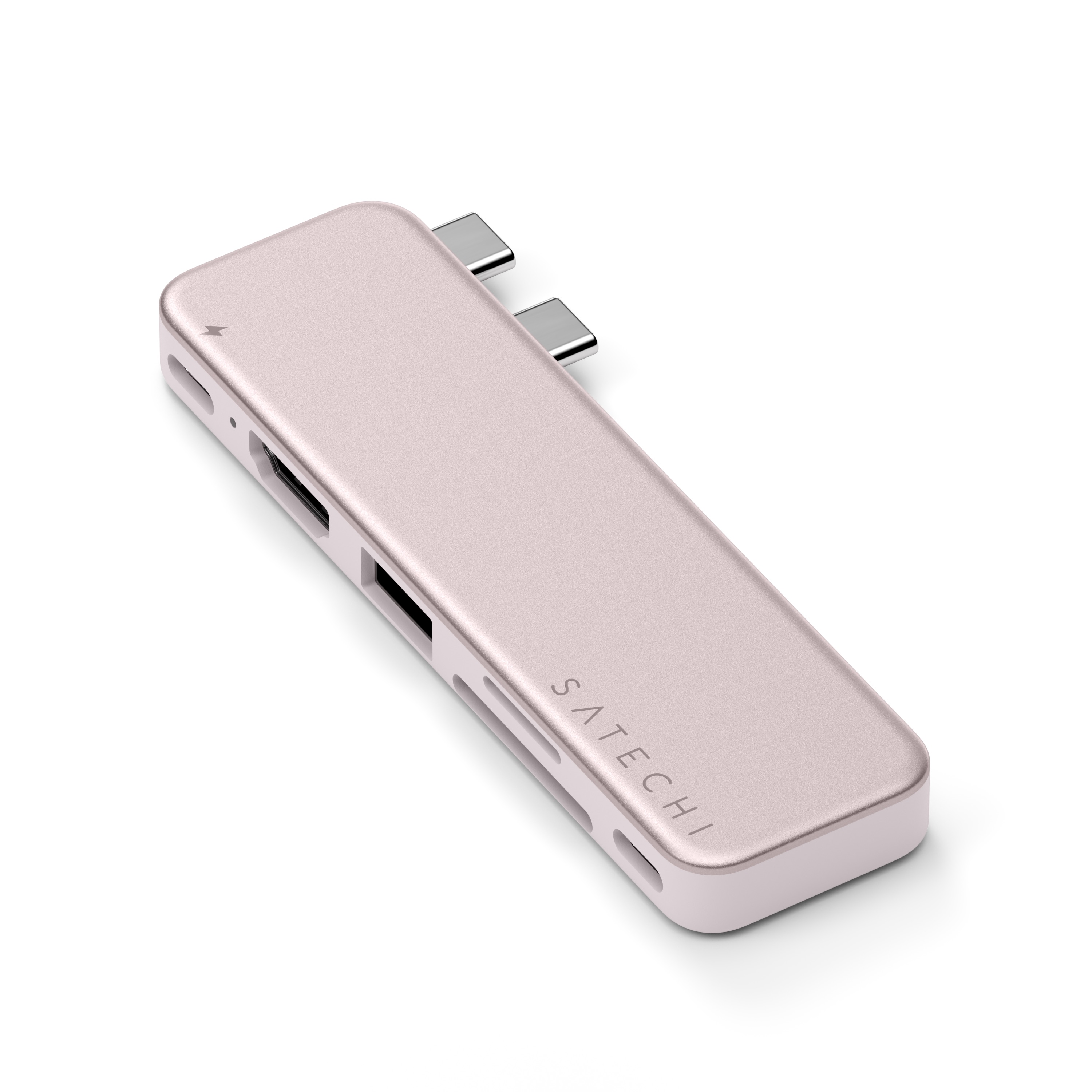Satechi USB-C Snap Hub (1x HDMI 4K 60Hz, 1x USB-C up to 5 Gbps, 1x USB-A 3.0 up to 5 Gbps, 1xUSB-C PD, 1x microSD/ 1x SD card reader) - Blush-11