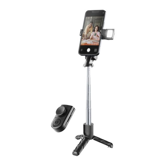 Selfie Stick CELLULARLINE, Tripod Sparkle, Black