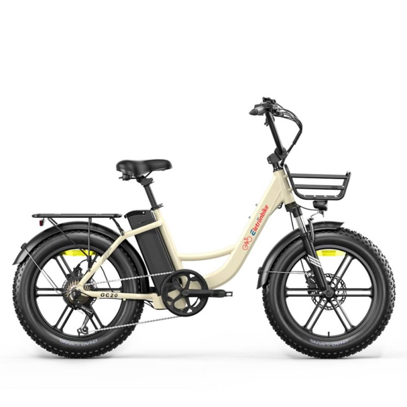 Električni gradski bicikl ELETRONBIKE OC20 20" bež boja-0