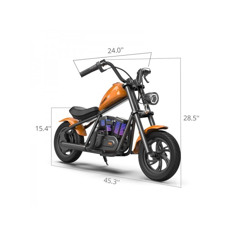 Električni motocikl za djecu HYPER GOGO Cruiser 12 Plus, narančasta boja-2