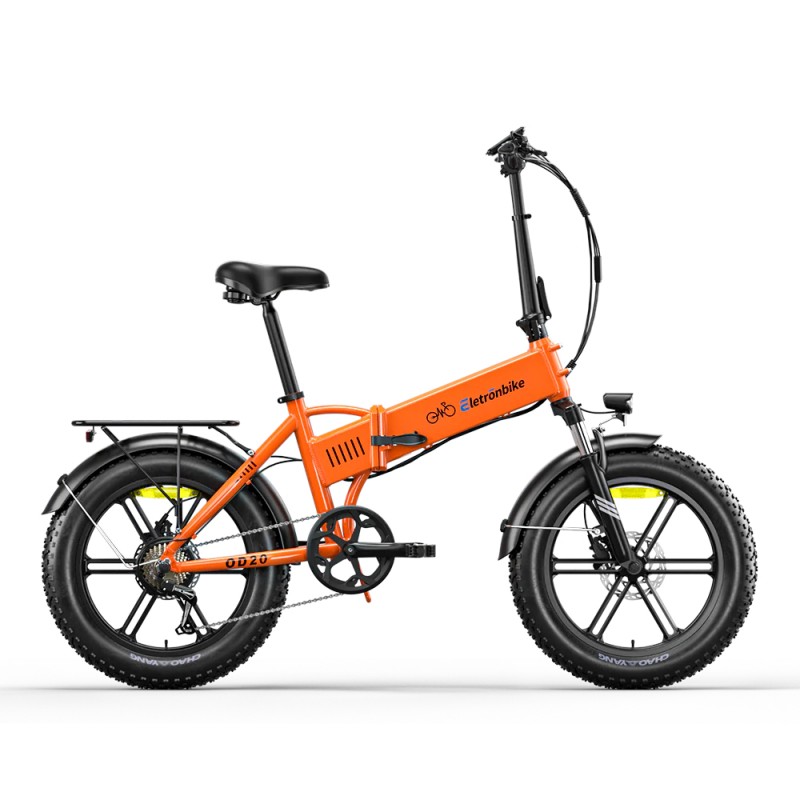 Električni bicikl ELETRONBIKE OD20 sklopivi (20", Fat Bike), narančasta boja-0