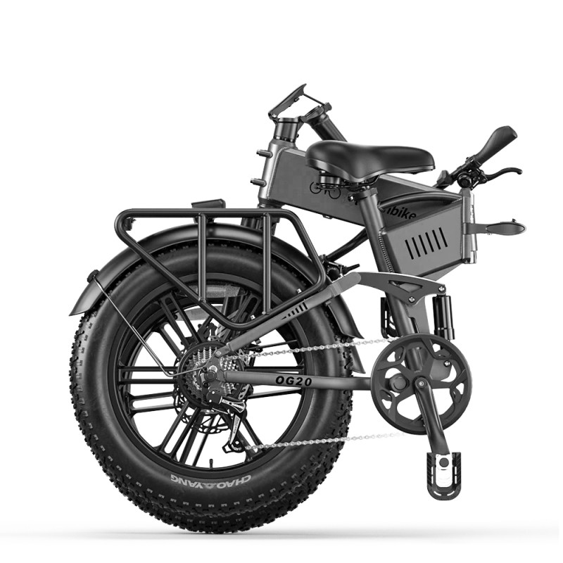 Električni sklopivi bicikl ELETRONBIKE OG20 (20" Fat Tire), siva boja-2